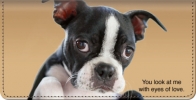 Faithful Friends - Boston Terrier Checkbook Cover