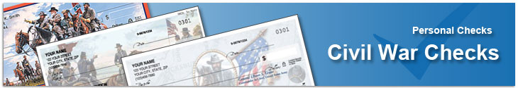 Order Civil War Checks that remind you of the pride of the North or the pride of the South