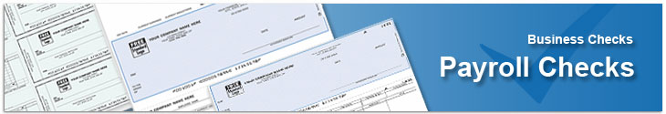 Payroll checks with vouchers to make record keeping easier