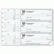3-On-A-Page Business Size Checks, Voucher