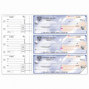 Deluxe High Security Wounded Warriors 3-On-A-Page Check