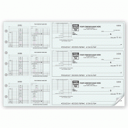 3-On-A-Page Payroll Check With Corner Voucher