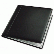 3-On-A-Page Leather Cover, Executive Deskbook Checks