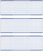 Blue Safety Blank High Security 3 Per Page Laser Checks