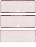 Burgundy Safety Blank High Security 3 Per Page Laser Checks