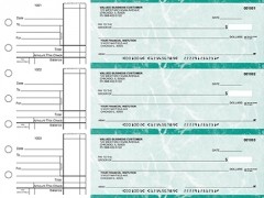 Teal Marble Standard Business Checks