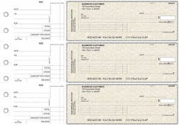 Tan Parchment Standard Invoice Business Checks