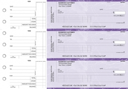 Purple Marble Standard Invoice Business Checks