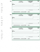 Green Safety 3 Per Page Wallet Checks