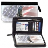 God Bless America Zippered Leather Checkbook Cover