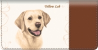 Yellow Lab Dog Checkbook Cover