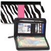 Zebra Print Zippered Wallet Checkbook Cover