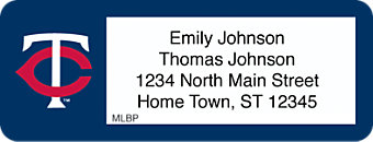 Minnesota Twins(TM) MLB(R) Return Address Label