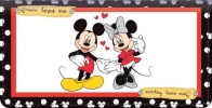 Mickey Loves Minnie Leather Checkbook Cover
