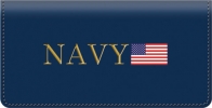 Navy Checkbook Cover Personal Checks