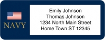 Navy Booklet of 150 Address Labels Personal Checks