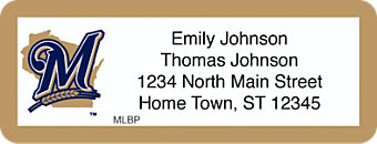 Milwaukee Brewers(TM) MLB(R) Return Address Label