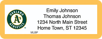 Oakland Athletics(TM) MLB(R) Return Address Label