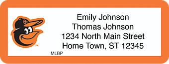 Baltimore Orioles(TM) MLB(R) Return Address Label