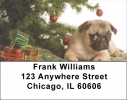 Christmas Dogs Address Labels