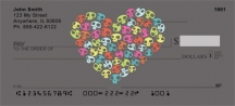 Colorful Skull of Hearts Checks