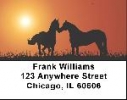 Horse Labels - Horses at Sunset Address Labels