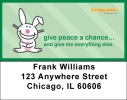 It's Happy Bunny Peace Address Labels