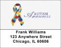 Autism Awareness Ribbon Address Labels