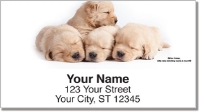 Sleepy Golden Pup Address Labels