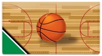 Green & Black Basketball Checkbook Cover