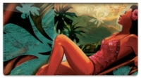 Tropical Girl Checkbook Cover