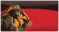 Firefighter Hero Checkbook Cover