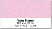 Pink Leaves Address Labels