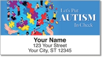 Autism Awareness Address Labels Checks