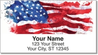 American Flag Address Labels