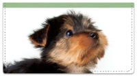 Yorkie Pup Checkbook Cover