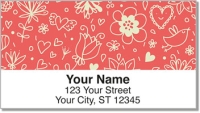 Floral Sketch Address Labels