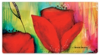 Canvas Painting Checkbook Cover