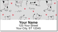 Cat Sketch Address Labels