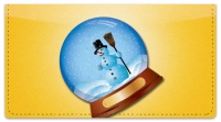 Snow Globe Checkbook Cover