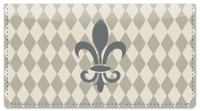 Silver Fleur de Lis Checkbook Cover