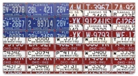 Americana License Plate Checkbook Cover