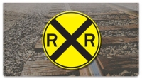Railroad Crossing Checkbook Cover