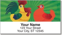 Cartoon Rooster Address Labels