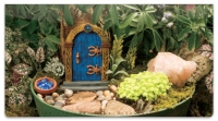 Miniature Fairy Garden Checkbook Cover
