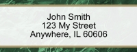 Green Marble Rectangle Address Label