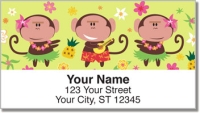 Hula Monkey Address Labels