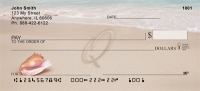 Sand Written Monogram Q  Personal Checks