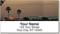 African Sunset Address Labels