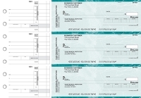 Teal Marble Invoice Business Checks